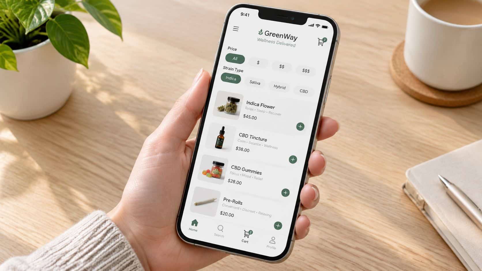 Screenshot from https://flowershak.example.com/screens/flower-shak-app-delivery-checkout.png